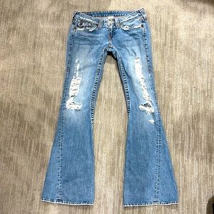 True Religion Joey Row Seat Flare Jeans